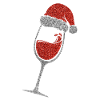 Wine Christmas cap glitter beautiful