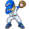 Dabbing Baseball Baseballspieler