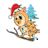 Drôle de hibou lumières de Noël lumières colorées