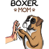 Boxer Chiens Maman Maîtresse Dames