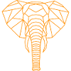 Elephant Geometric Line