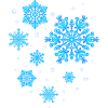 It's snowing - snowflakes