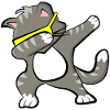 Dabbing Cat