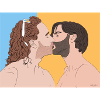 Kissing 1 - With background
