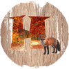 h herbstwald mit fuchs