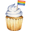 Rainbow muffin
