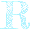 Lettre « R » Comic Blue