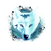 wolf,blue,dog, husky,dog, painting,graffiti