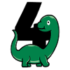 FOUR DINO dinosaurs 4 years