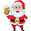 Santa with beer mug