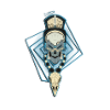 Blauer Schädel Tribal Schmuck