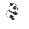 Panda Riding Moto
