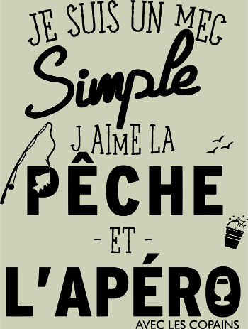 T-shirt "Pêche & Apéro" : L'Humour du Pêcheur Relax