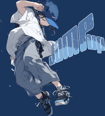 Parkour Manga : Athlète Streetstyle en Plein Saut