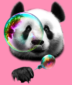 Adoptez la joie avec notre t-shirt "Panda Souffleur de Bulles". Un design mignon et léger pour apporter un sourire à votre journée.
