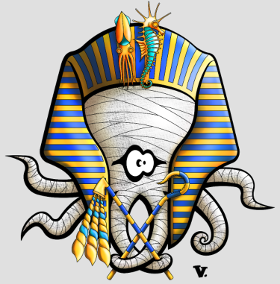 Motif Poulpankhamon personnalisé sur vêtement