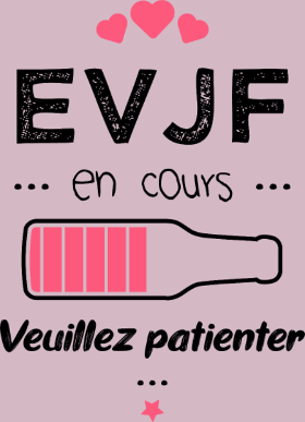 Motif EVJF en Folie ! personnalisé sur vêtement