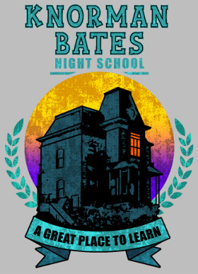 Motif Knorman Bates : Cours du Soir personnalisé sur vêtement