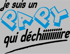 Motif Papy d'Enfer personnalisé sur vêtement
