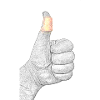 Hand mit Pflaster