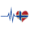 Sydämeni sykkii Norja - Sydän Glitter