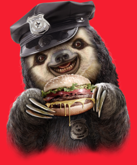Motif Burger Flic : L'Ordre Gourmand personnalisé sur vêtement