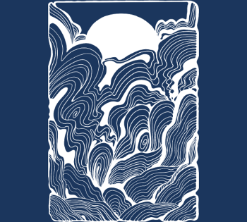 Doodle Océan au Lever du Soleil