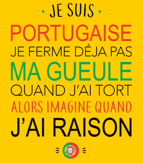 Motif T-Shirt Portugaise : Ma Voix Compte, Toujours Raison ! personnalisé sur vêtement