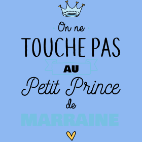 Motif Mon Petit Prince de Marraine personnalisé sur vêtement