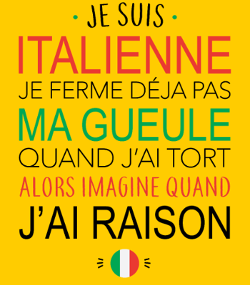 T-shirt "Italienne : Ma Voix, Ma Loi"