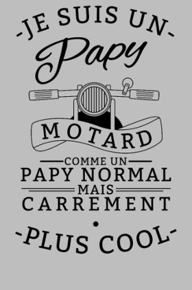 Motif Papy Motard : L'Asphalte dans l'Âme personnalisé sur vêtement