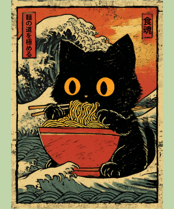 Chat Ramen et Vague Japonaise : L'Art Kawaii