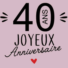 Motif T-shirt Anniversaire 40 Ans : La Fête Commence ! à imprimer