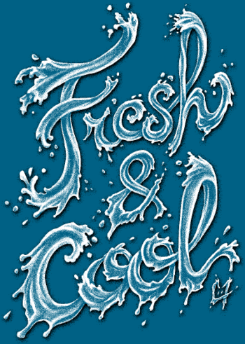 Typographie Aqua Fraîcheur