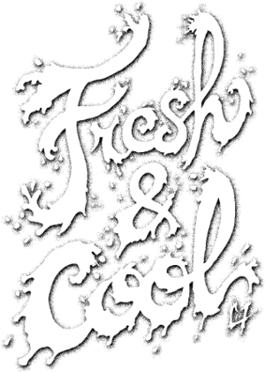 Motif Typographie Aqua Fraîcheur à imprimer