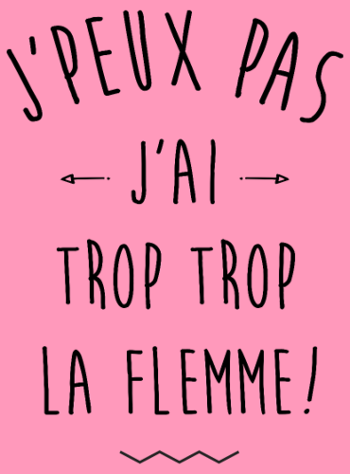 T-shirt La Flemme Extrême : Vraiment Trop !
