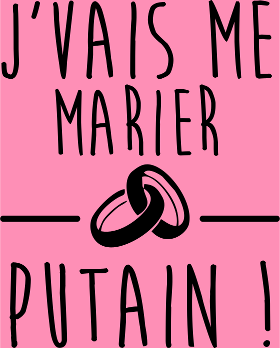 Célébrez votre futur mariage avec humour ! Ce t-shirt "Je me marie, bordel !" est idéal pour un EVG/EVJF original et fun. Faites sensation !