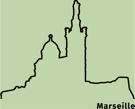 Affichez l'emblématique skyline de Marseille, dominée par Notre-Dame de la Garde, avec ce design élégant. Un hommage graphique à la cité pho...