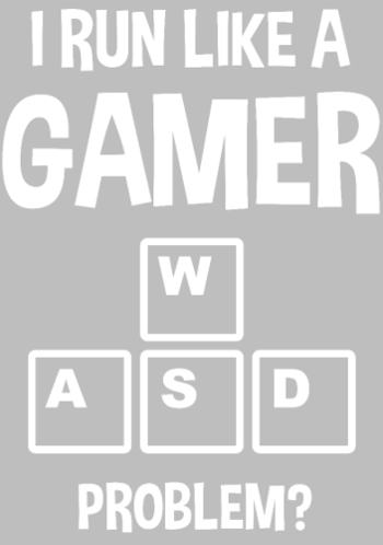 T-shirt Gamer Humour : 'Je Cours Comme un Gamer'