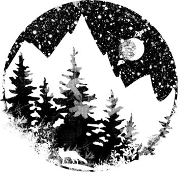 T-shirt Paysage Montagneux Nocturne Fantastique