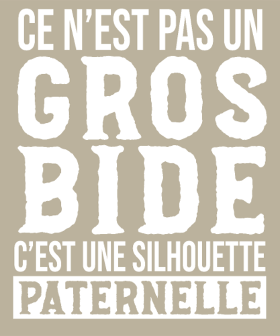 Motif Papa Gros Bide - Silhouette Paternelle Humour personnalisé sur vêtement