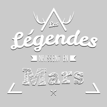 T-shirt Les Légendes naissent en Mars - Cadeau Anniversaire