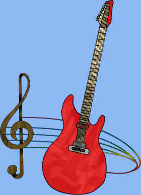 Motif T-shirt Guitare Passion personnalisé sur vêtement
