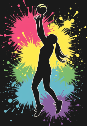 Motif T-shirt Passion Volley-ball Féminin - Joueuse avec Cœur à imprimer