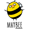 Funny bee thinks about