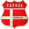 Aarhus Danmark Våbenskjold Flag Design