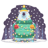 Christmas polar bear.