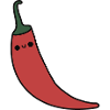 Peperoncino Kawaii carino