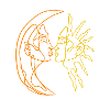 Sun and moon lineart