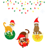 Funny christmas cats